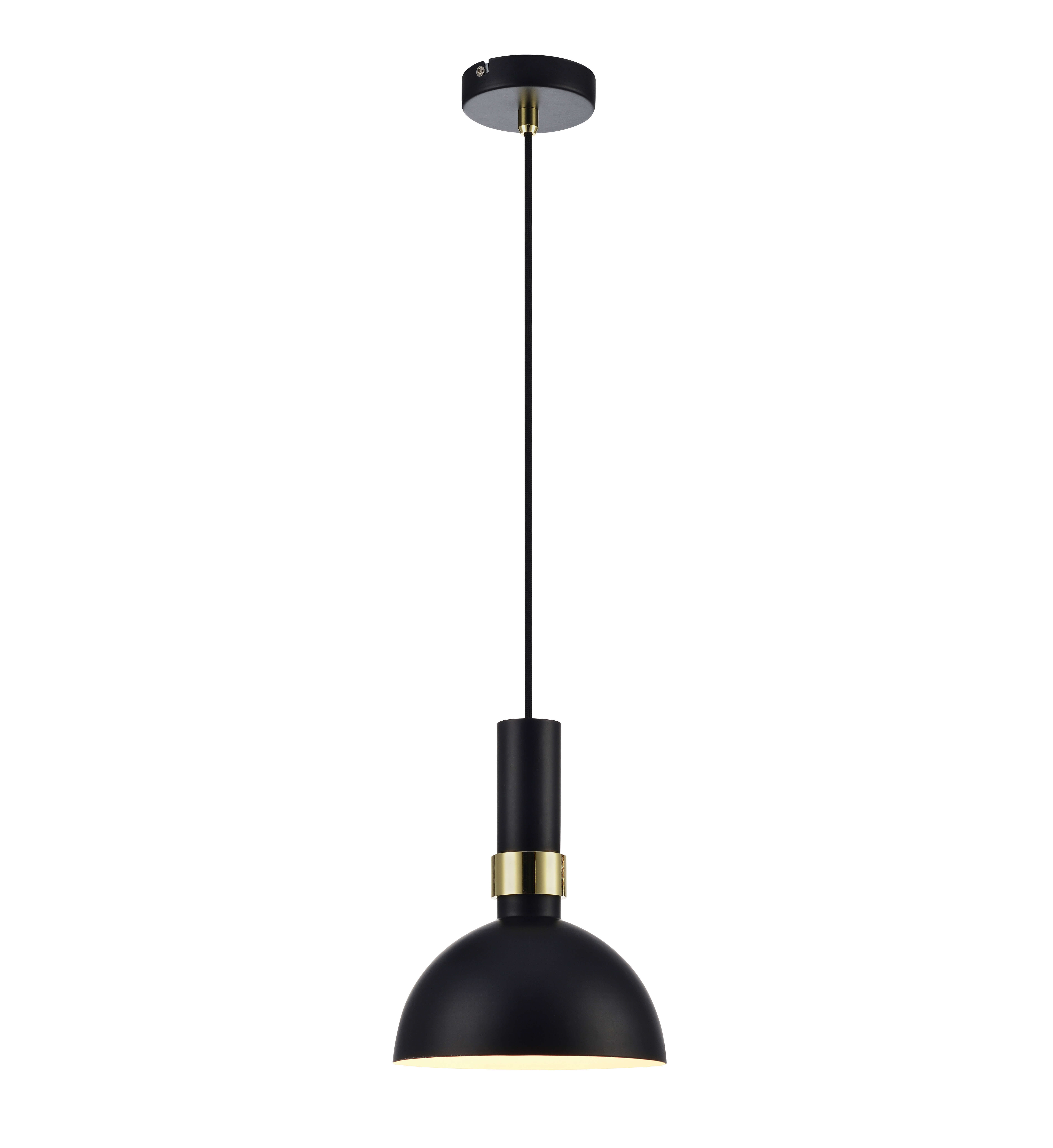 Suspension LARRY Noir 1 ampoule en métal - 3