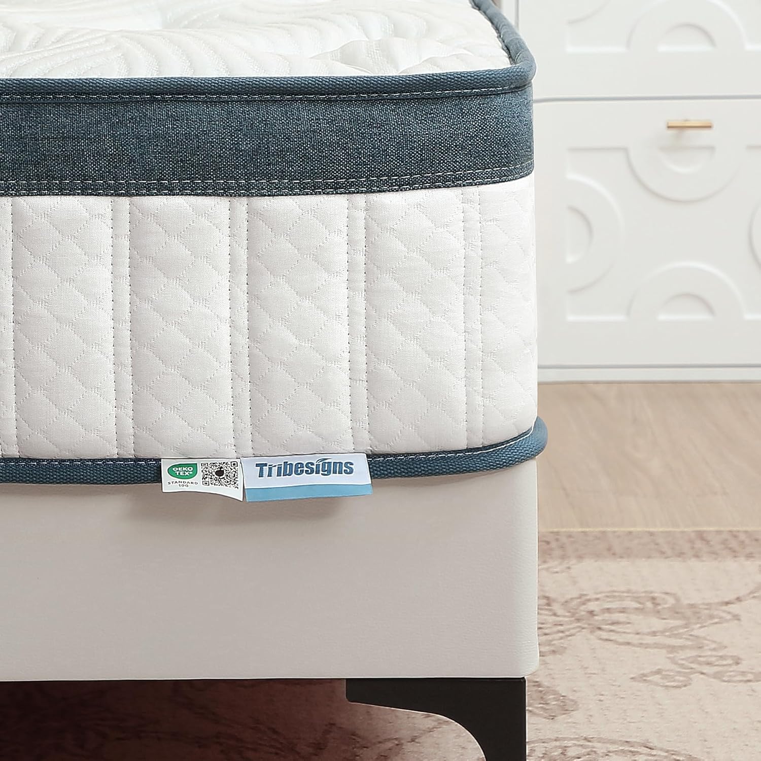 Tribesigns Colchão 90x200 cm, 25 cm, colchão ortopédico de 7 zonas com certificação Oeko-TEX, colchão de molas - 7