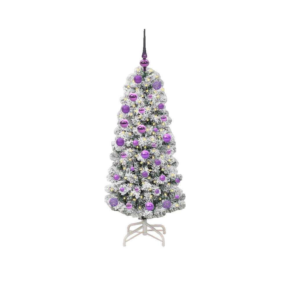 Sztuczna Choinka vidaxl 120 cm Zielona z Lampkami LED i Ruchomymi Gałązkami