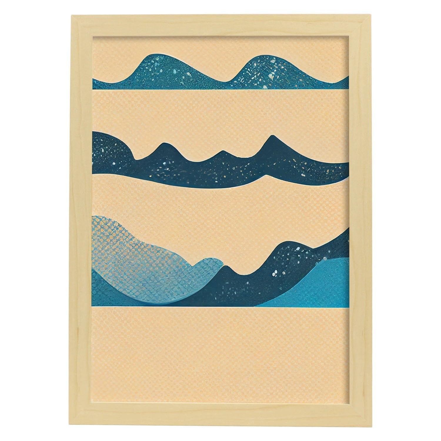 Nacnic lámina en estilo abstracto ola llamativas y modernas ilustraciones artísticas a todo color para el diseño y a3 marco madera