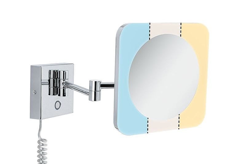Kinkiet ścienny Jora chromowany biały LED 3.3W 2700K-6000K 60lm wym: 20,5 x 19 x 36,2 cm szkło IP44 Paulmann