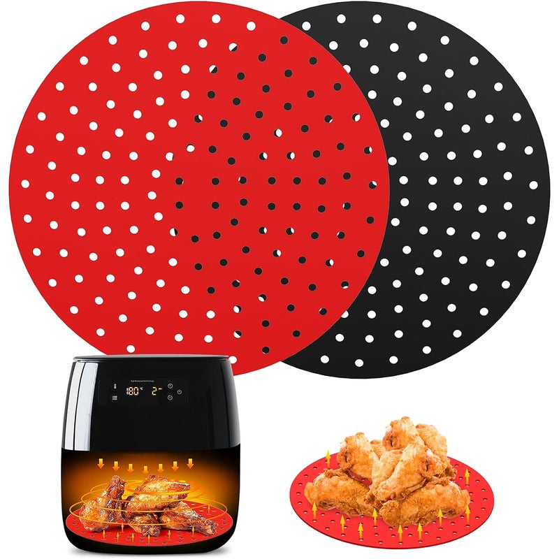 Maty do frytkownicy powietrznej wielokrotnego użytku cali sztuki kwadratowych mat silikonowych antypoślizgowych nieprzywierająca mata koszyka czarna