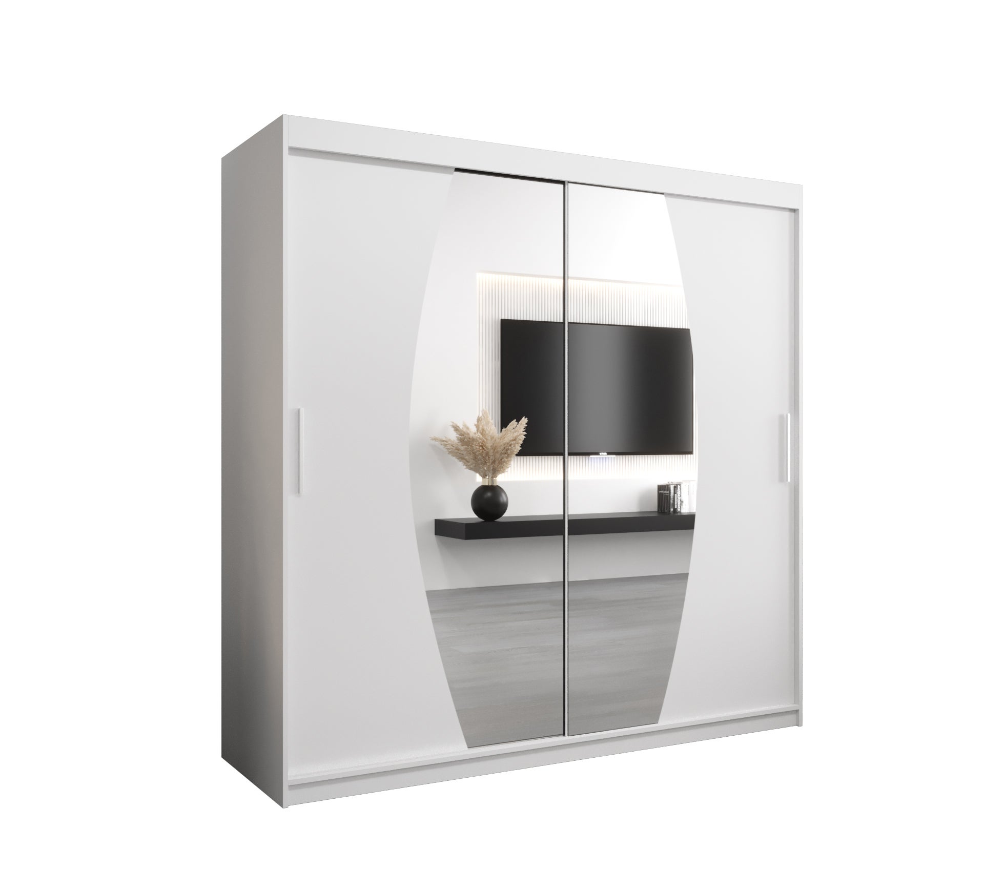 Szafa przesuwna garderoba ELYPSE 200 x 62 x 200 cm Biały - Abiks Meble