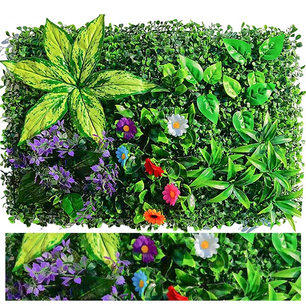 Dekoracyjny panel sztucznych roślin 60x40cm zielony parawan prywatność UV długotrwały