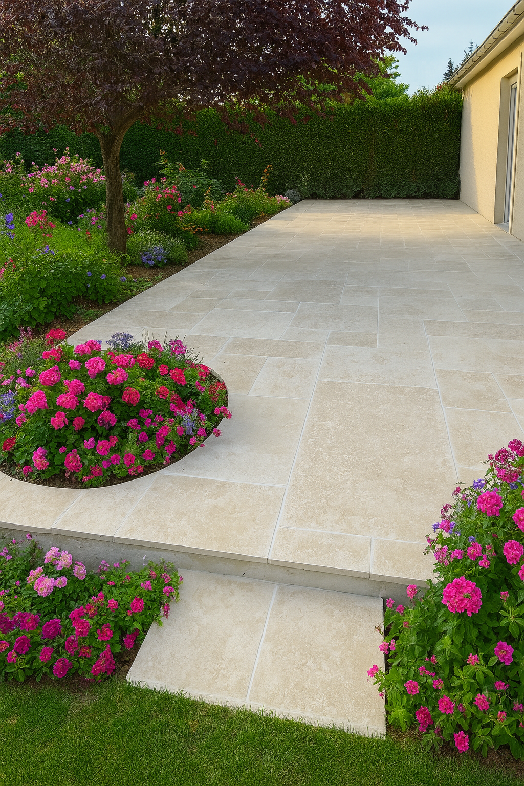 TRAVERTIN STANDARD LIGHT(1er choix light), pierre naturelle, Opus 4 formats EP 1,2cm int/ext(carton de 0,74m2) - PATTOM LIVRAISON PREMIUM - 2