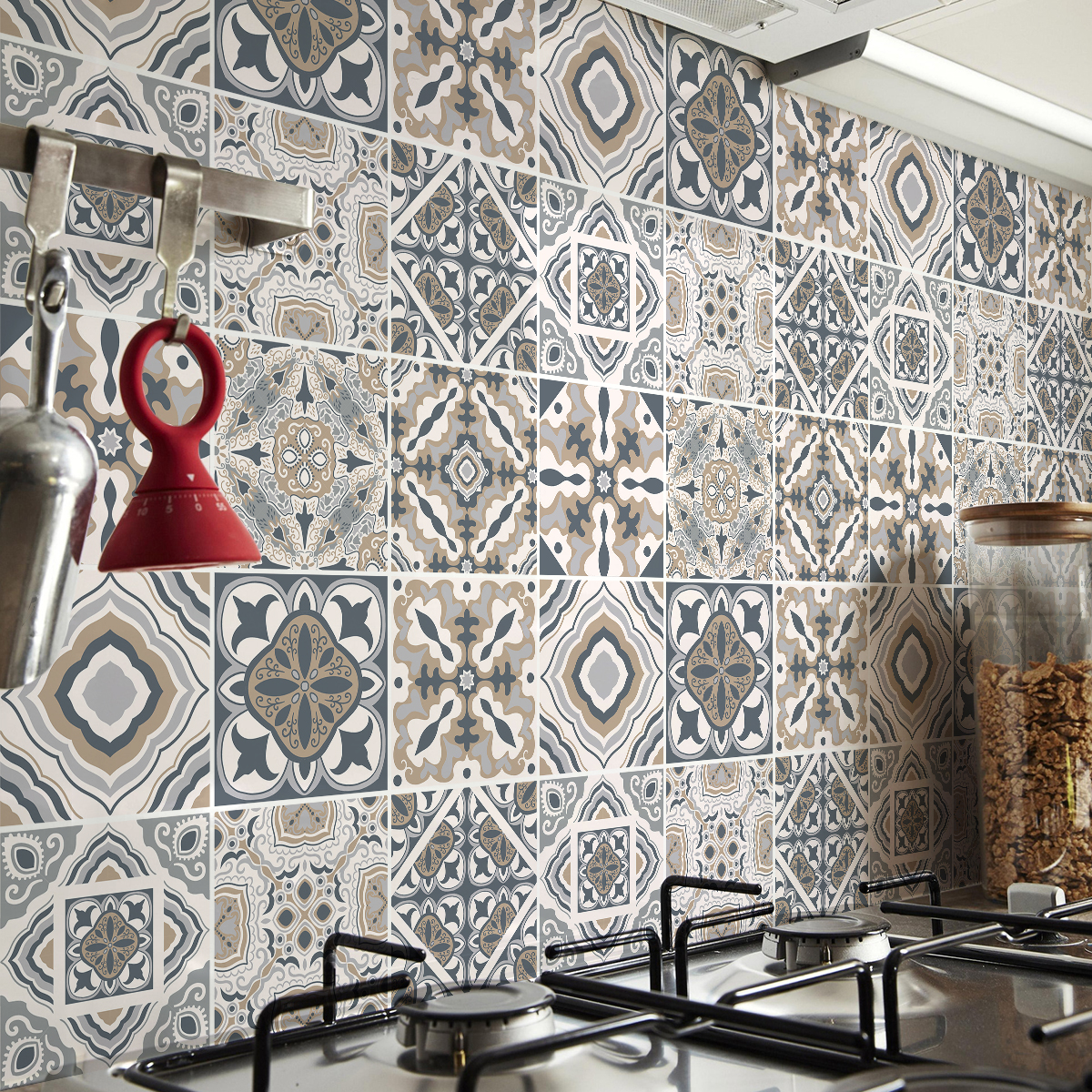 9 vinilo baldosas azulejos renzo - adhesivo de pared - revestimiento sticker mural decorativo - 9stickers10x10cm