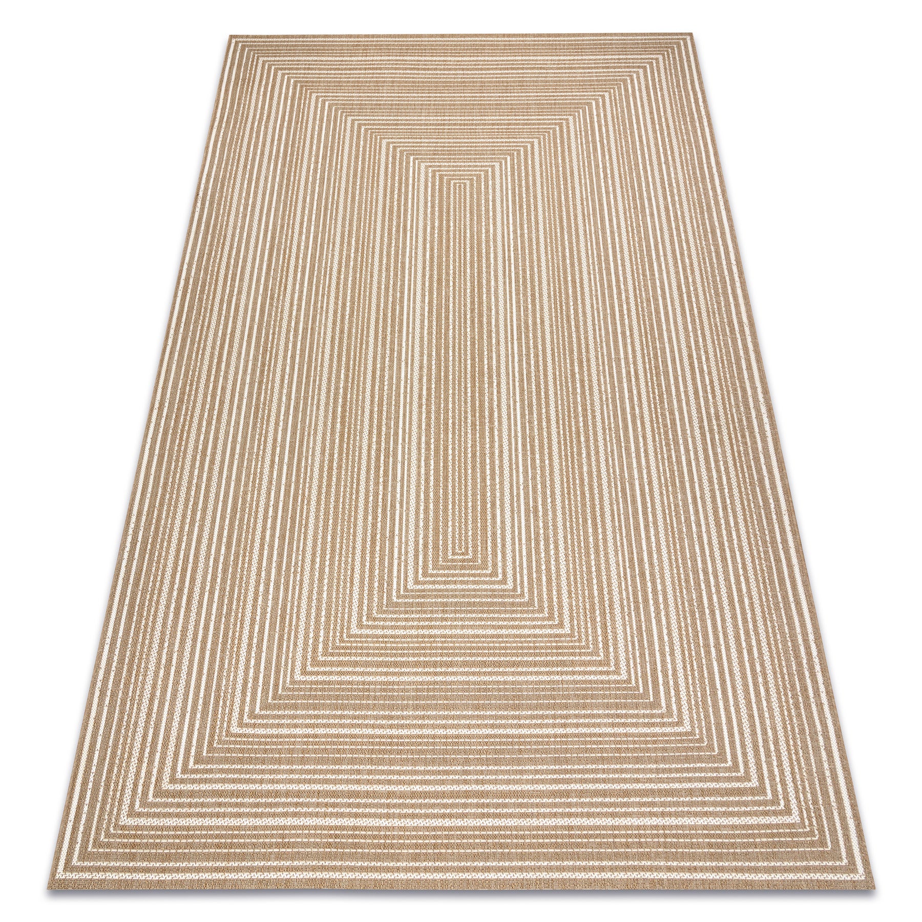 Dywan sizal FLAT 48962265 Geometryczny - beż naturalny kolor słomkowy, sznurkowy 120x170 cm