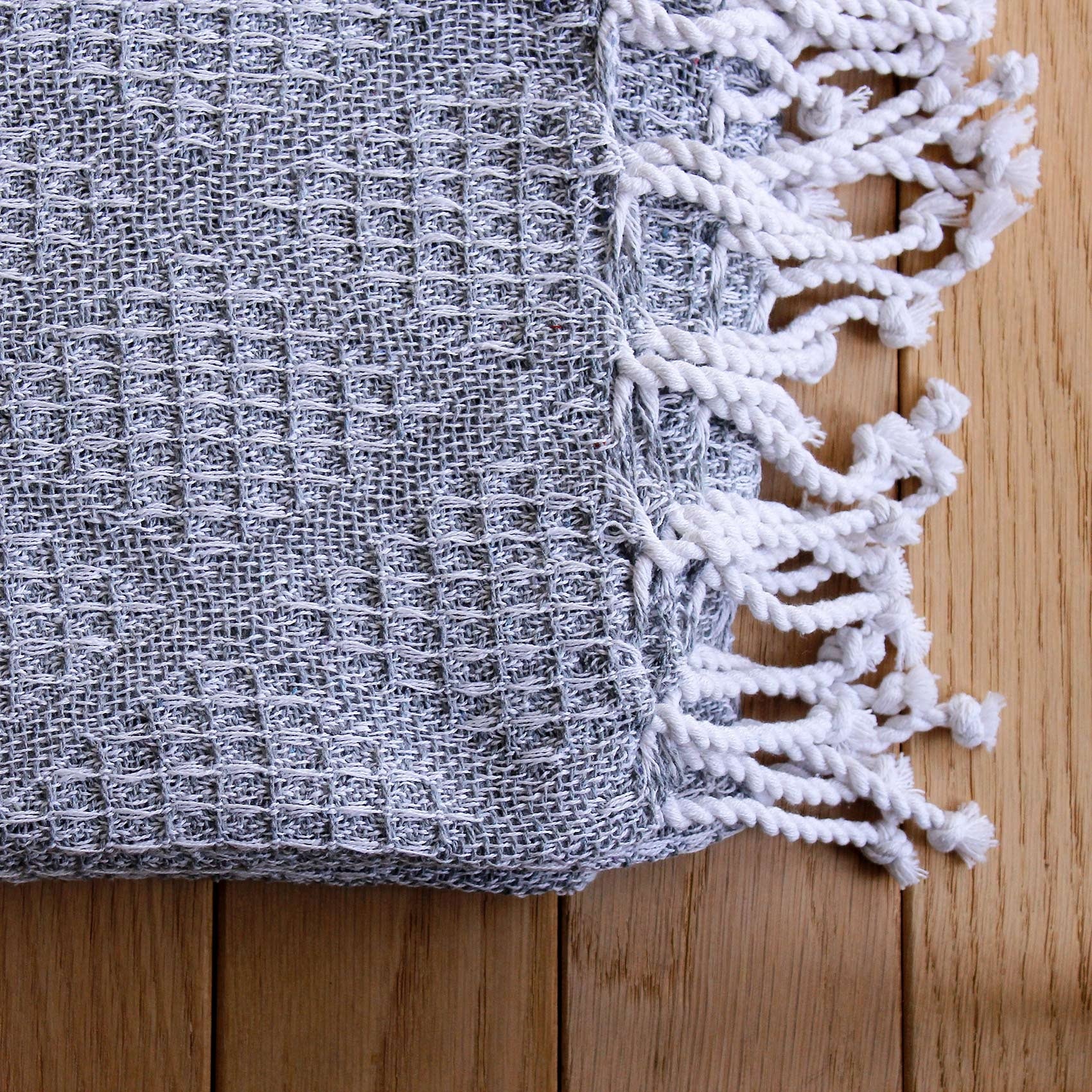 Manta jacquard con flecos - 5
