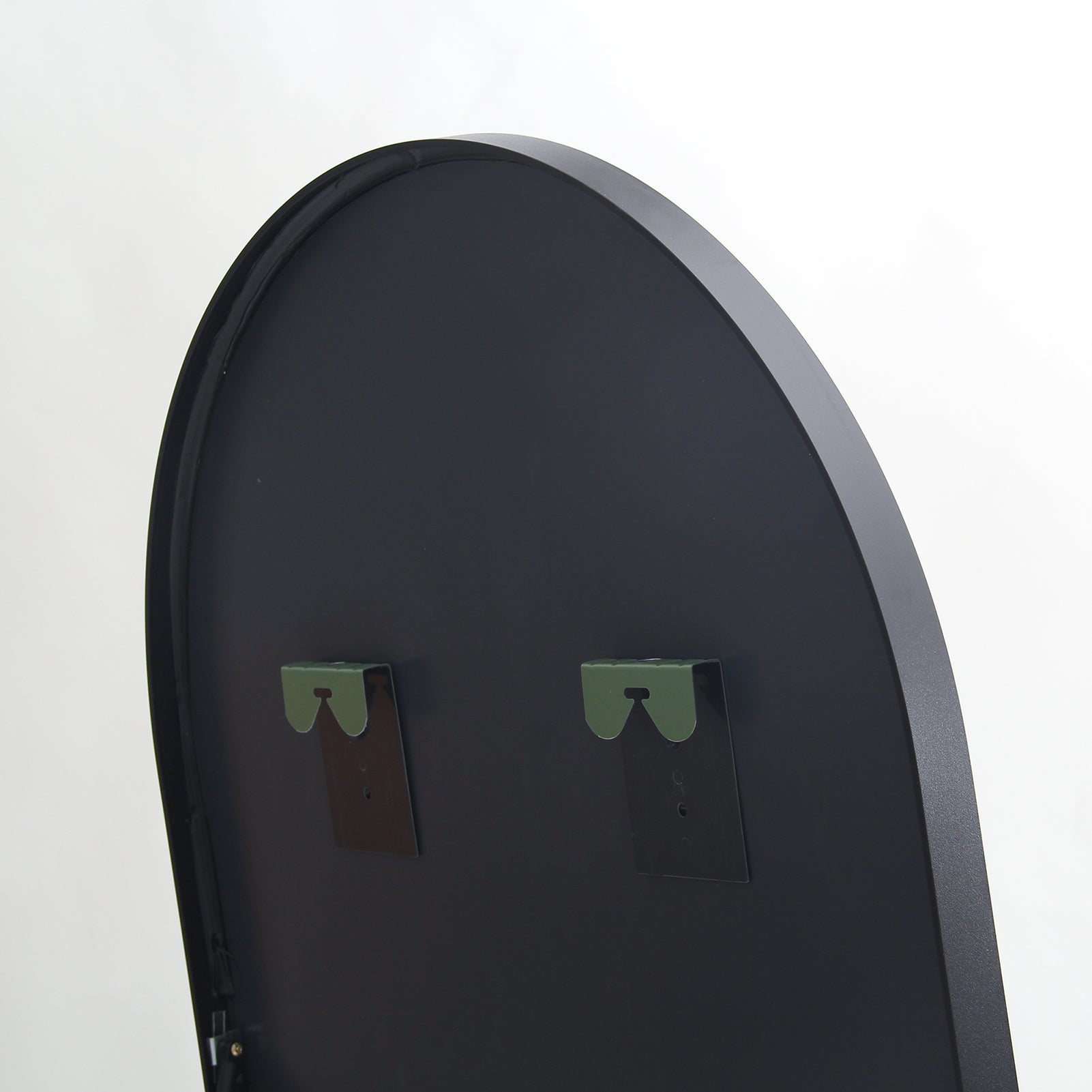 Specchio a figura intera ad arco, 162 x 53 cm, a figura intera, da parete, da terra, per soggiorno, nero - 6