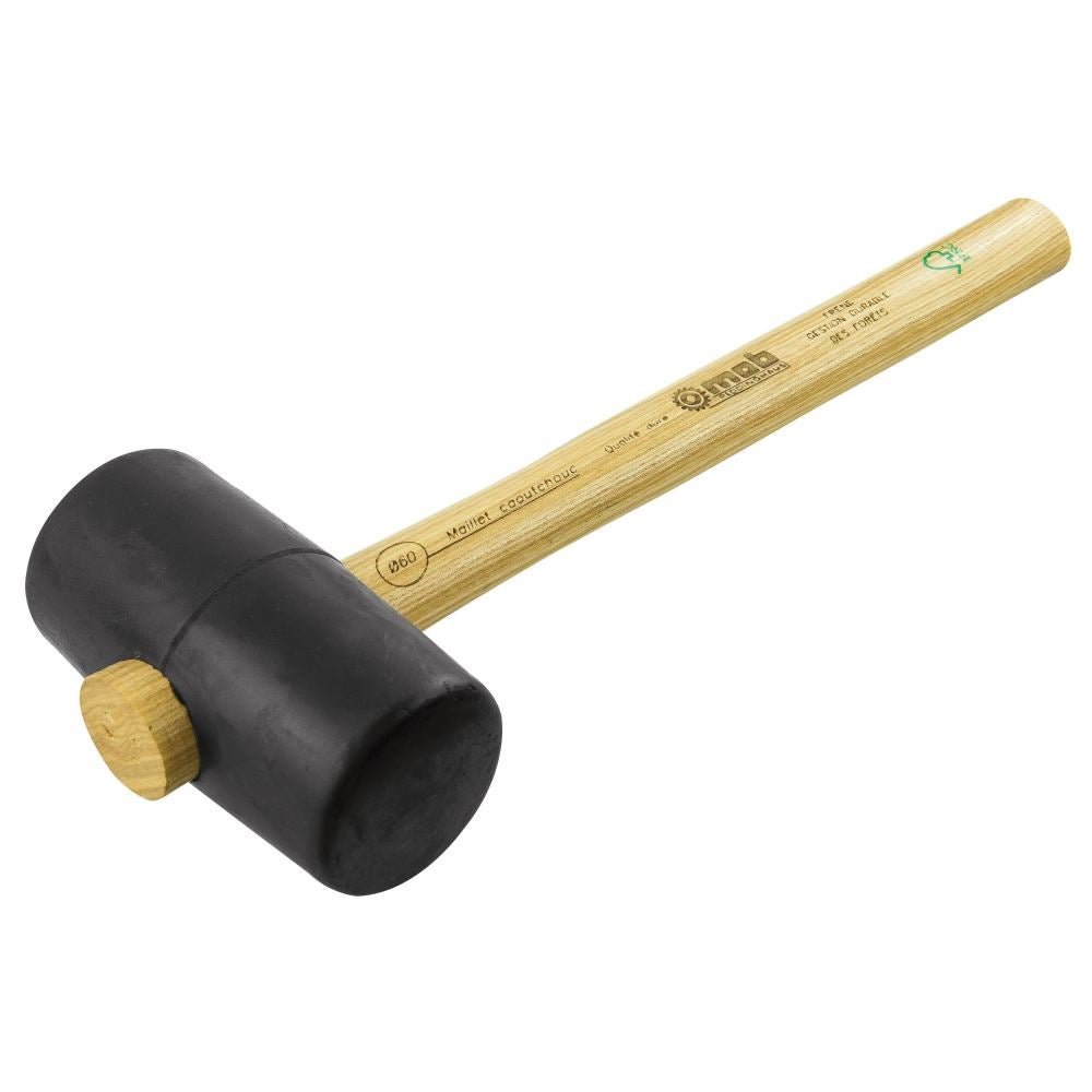 Composizione di gomma martello duro 50 mm con gambo di cenere - 5