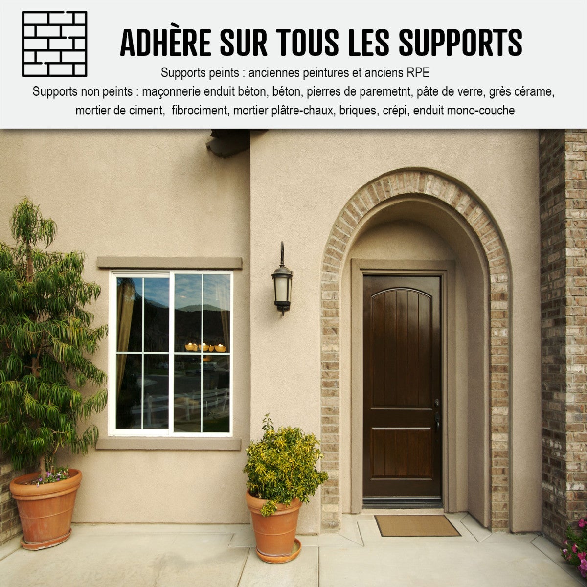 Pittura silossanica per esterni e facciate, ad alto potere idrorepellente - ARCAFAÇADE SILOXANE - 5 x 10 L Rosso - RAL 030 50 40 - ARCANE INDUSTRIES - 9