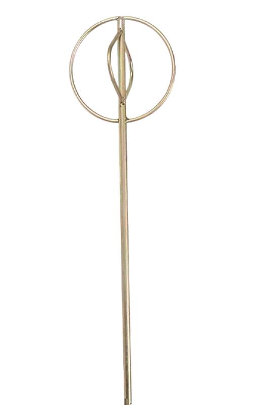 Varilla agitadora con mango redondo, apta para mezcladoras industriales de pintura y cemento. (1 unidad, 50 cm)