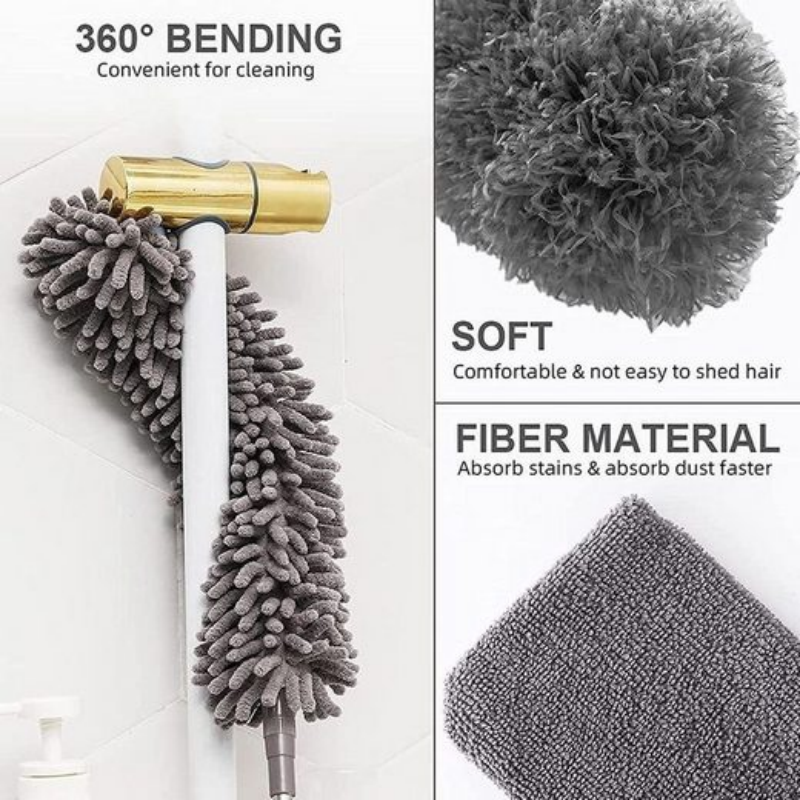 Set de 5 brosses dépoussiérantes avec plumeau télescopique - 4
