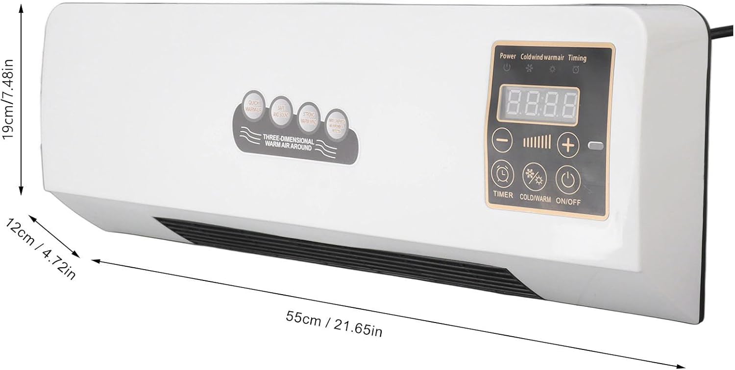 Climatiseur Mural Portable 220V – Ventilation Chaude pour Salle de Bain - 2