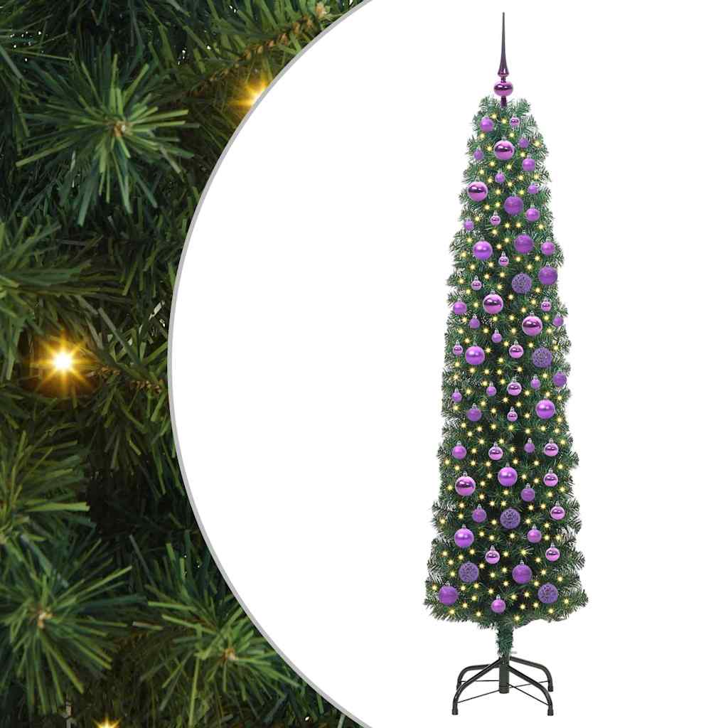 Sztuczna choinka z podstawą Zielony 180 cm PVC, stal i plastik