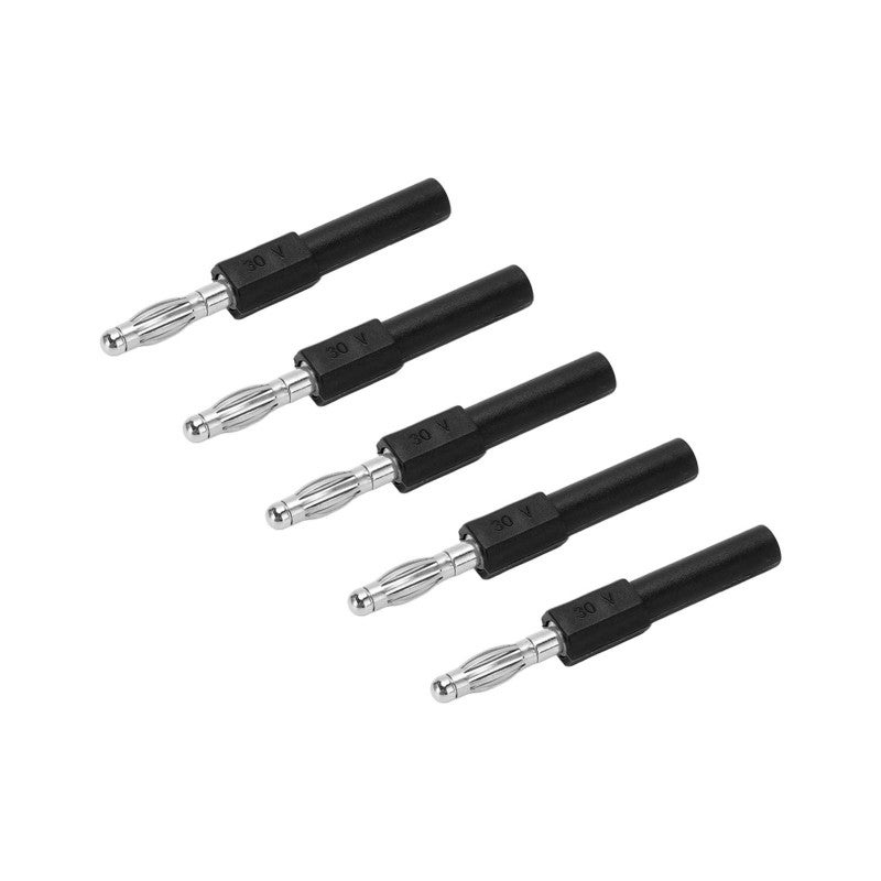 Multimètre, adaptateur fiche banane mâle 4 mm vers fiche banane femelle 2 mm, vendu par lot de 5, noir. - 5