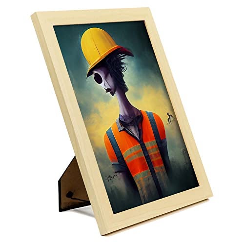 Nacnic Set De 3 Posters Presente Al Estilo De T Burton Ilustraciones De Profesiones Y Oficios Inspiradas A4 Marcos Madera Clara - 2