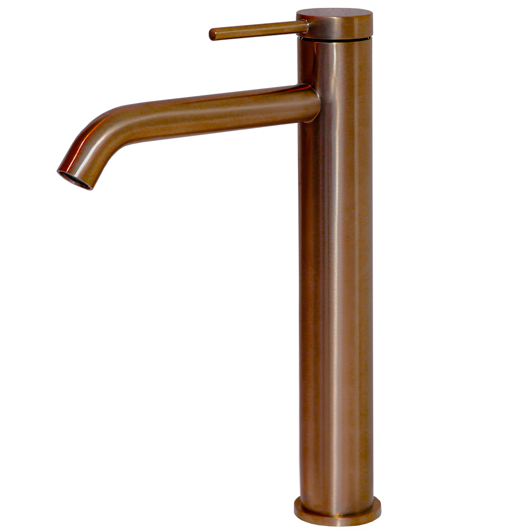 Lollipop bateria umywalkowa wysoka szczotkowanej miedzi