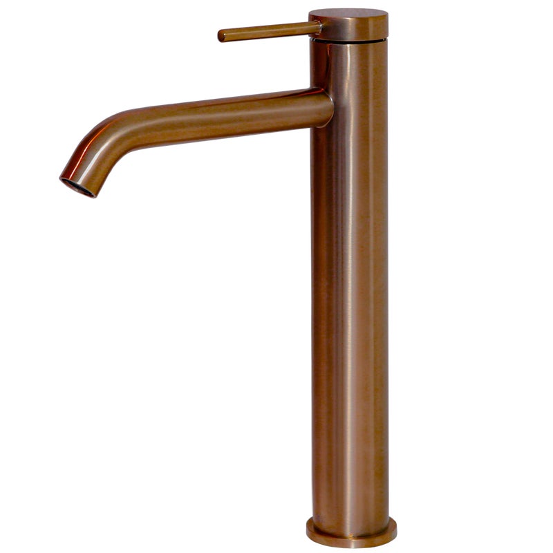 Lollipop bateria umywalkowa wysoka szczotkowanej miedzi