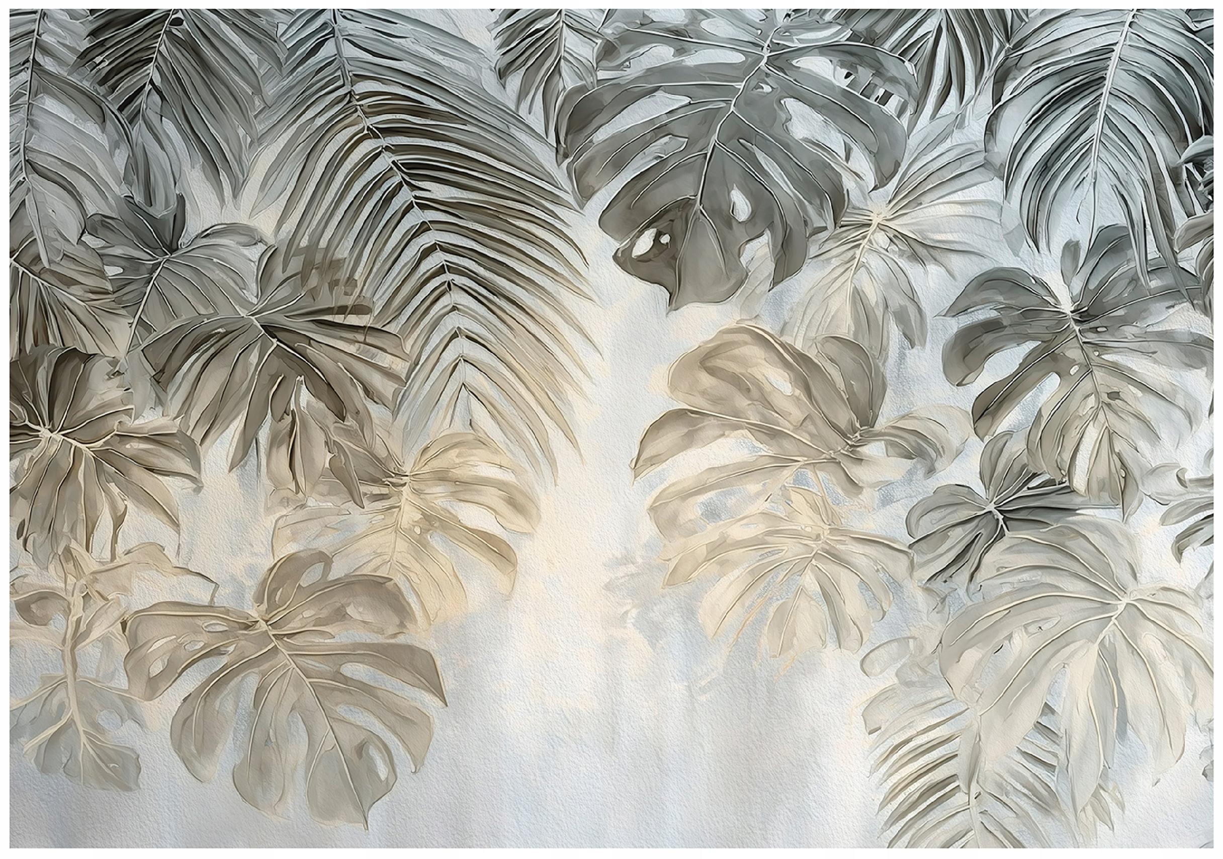 Fototapeta Liście Monstera Abstrakcja 250x175 cm Tapeta Do Sypialni Salonu Kuchni Na Flizelinie