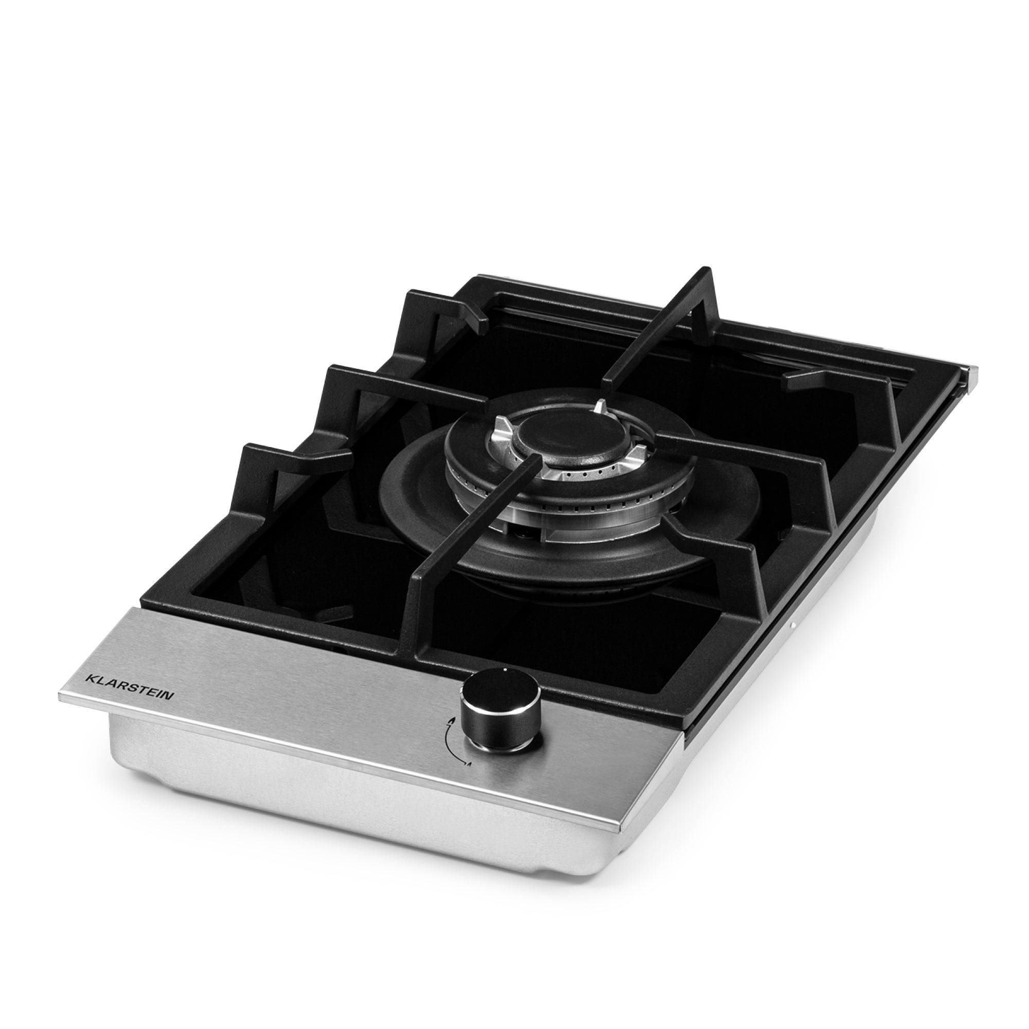 Cuisinière à Gaz 1 Brûleur 5,2 KW - Brûleur Wok, Verre Trempé Noir - Sécurité Anti-extinction Et Enfant - Compatible GN/GPL - 13