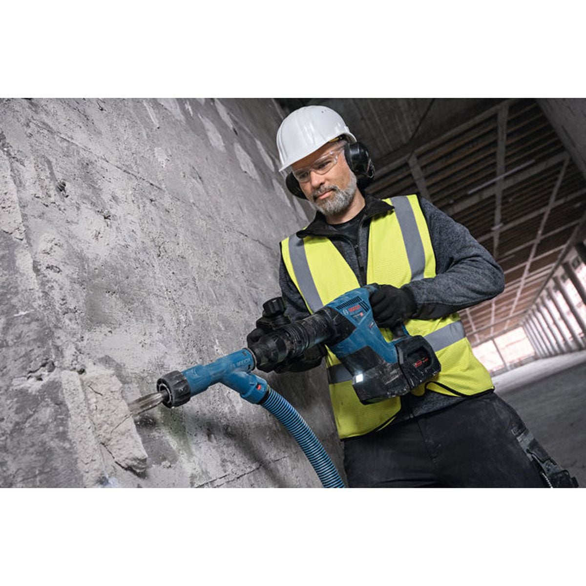 Akumulatorowa młotowiertarka Bosch GSH 18V-5 Solo z uchwytem SDS Max w walizce XL-BOXX - 0... - 7