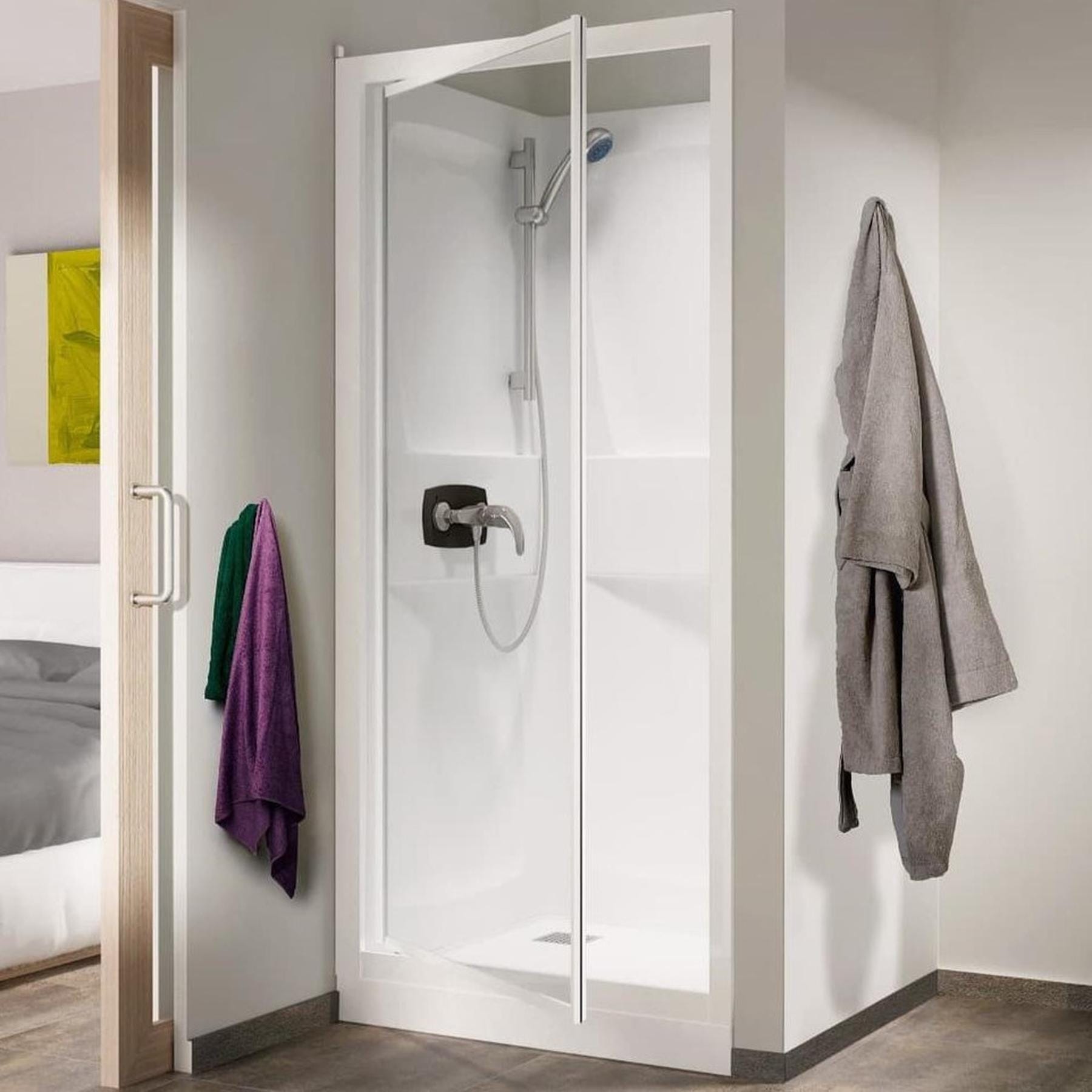 Cabine de douche KINEDO KINEPRIME 90x90 pose en niche verre transparent