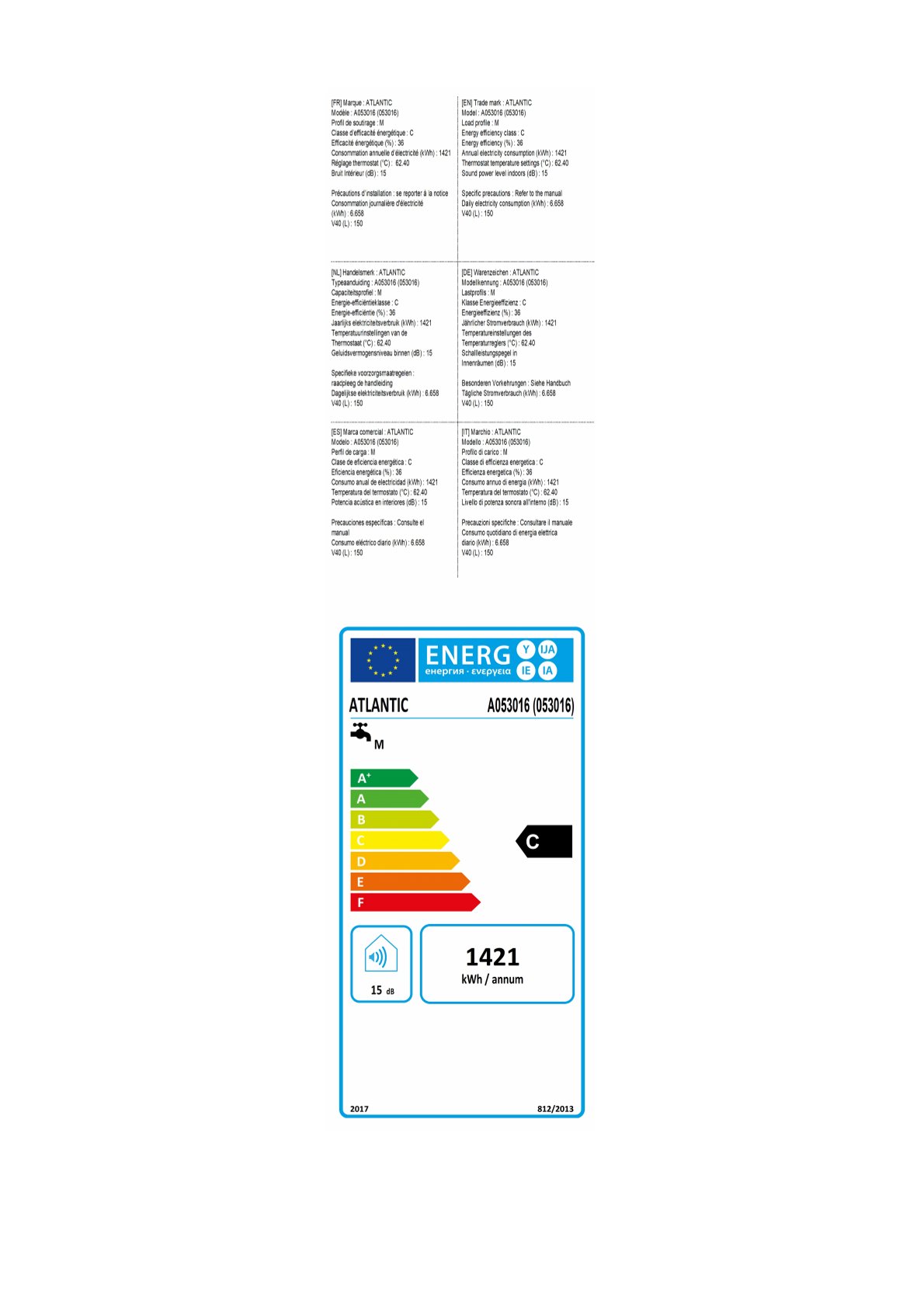 Chauffe-eau électrique Chaufféo Plus vertical mural 150L - ATLANTIC - 053016 - 7