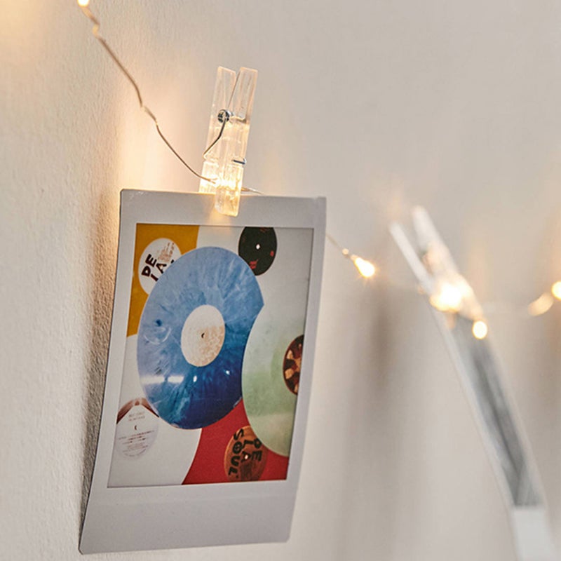Guirlande Lumière 5.0M 50 Lumières + 50 Pinces en Plastique Transparentes, Guirlande Photo DIY, Décoration Chambre - 4