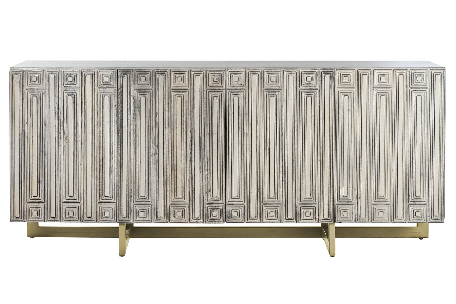 Buffet Poignée Métal 180X38,7X80 Blanc Usé | Leroy Merlin