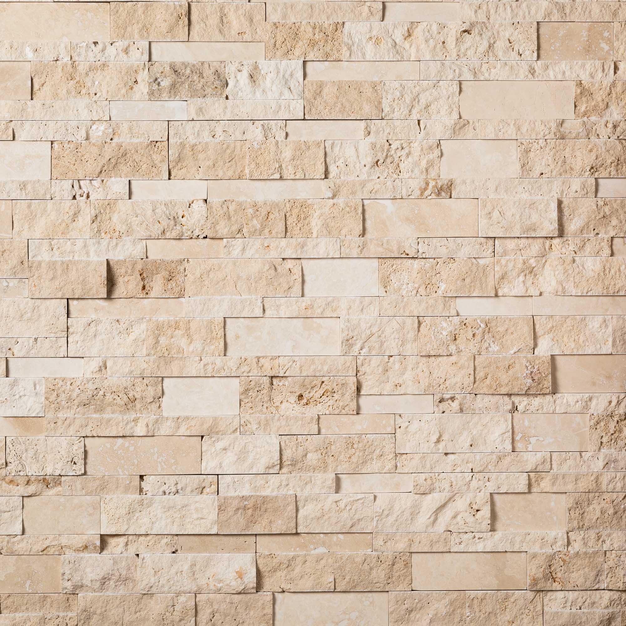 Parement Travertin Beige 60x15 cm Brut/Adouci (lot de 0,99 m² soit 11 plaques) - RO'MA NATURE - 2