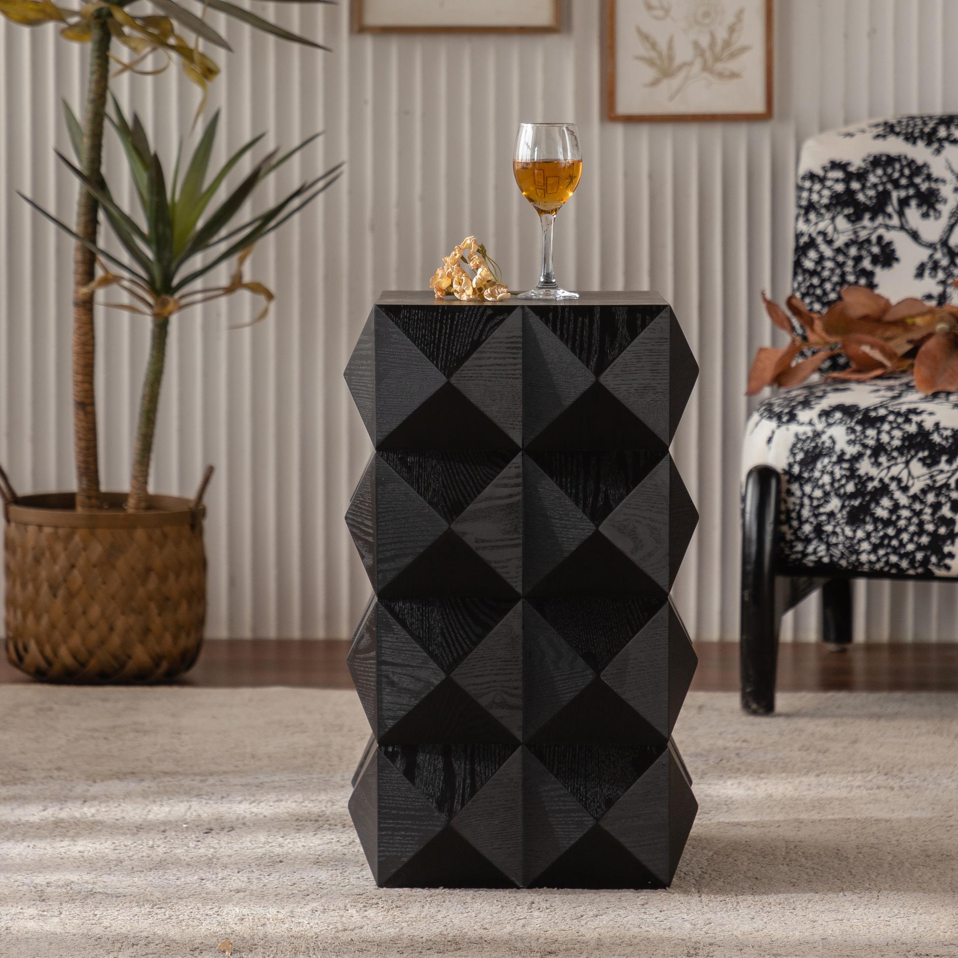 Table d'Appoint Design Will 45cm Marron