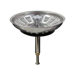 Tappo Di Scarico Per Lavello In Acciaio Inox Oro 83 Mm | Filtro Anti-Intasamento Con Guarnizione In Gomma - 2