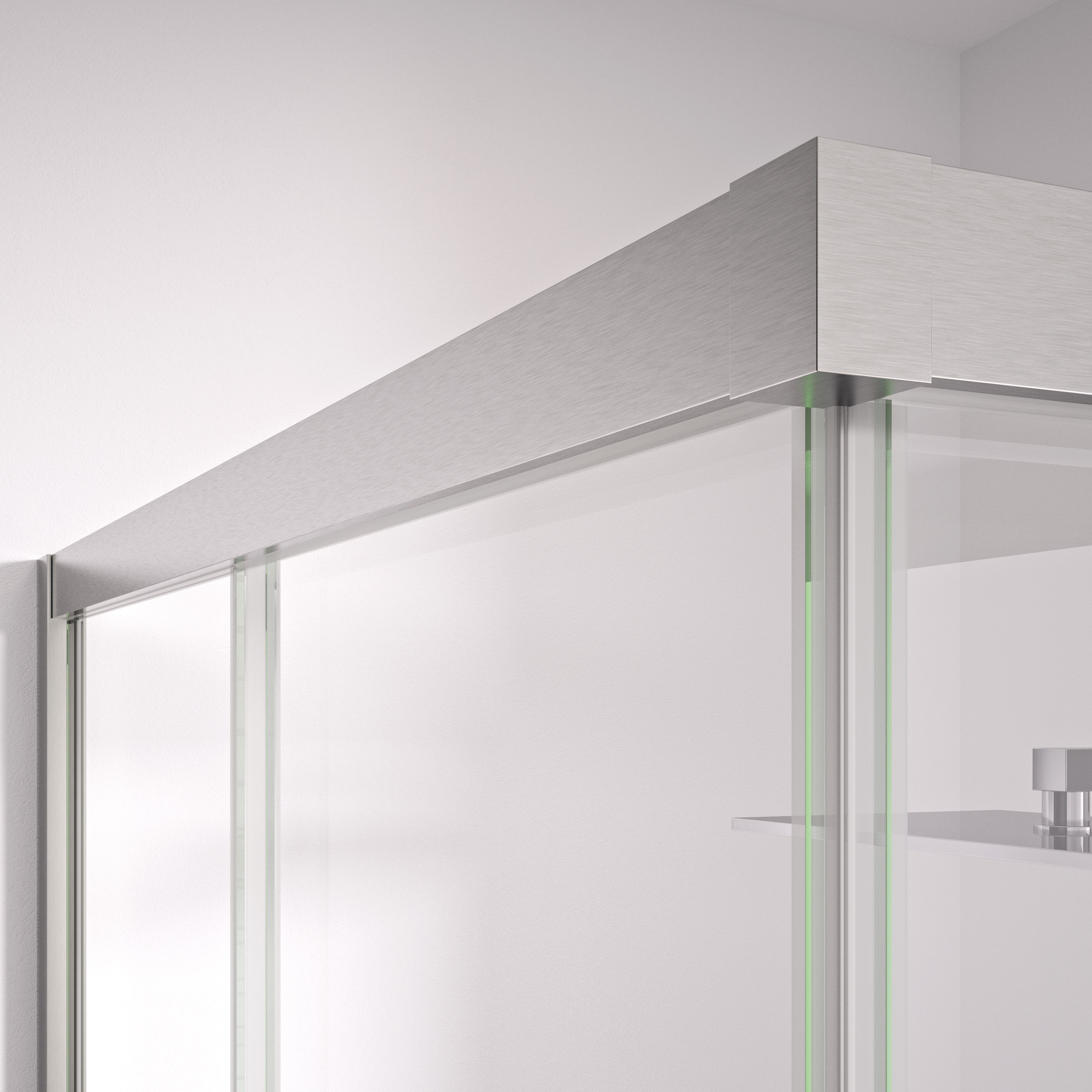 BELLOBATH - Mampara de Ducha Angular 2 puertas correderas + 2 fijos - Vidrio Templado - Plata Brillo - Ancho adaptable 87-89 x 72-74 cm -Alto 195 cm - 2