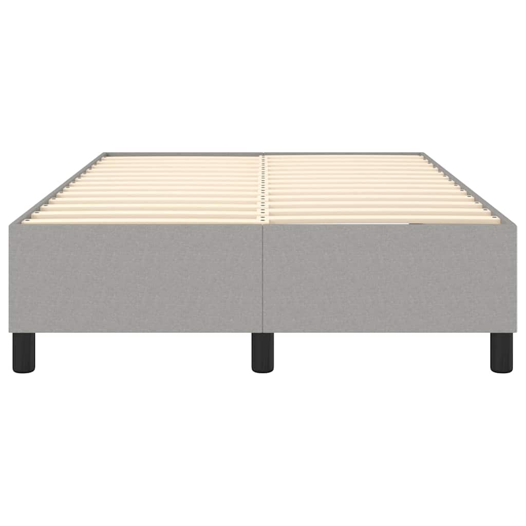 Cadre de lit à lattes en tissu gris clair, pour la chambre, 120 × 200 cm - 4