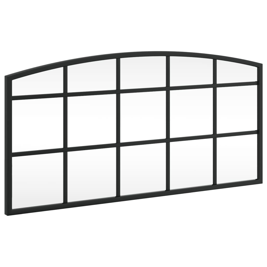 Maison Exclusive - Miroir mural noir 60x30 cm arche fer - 2