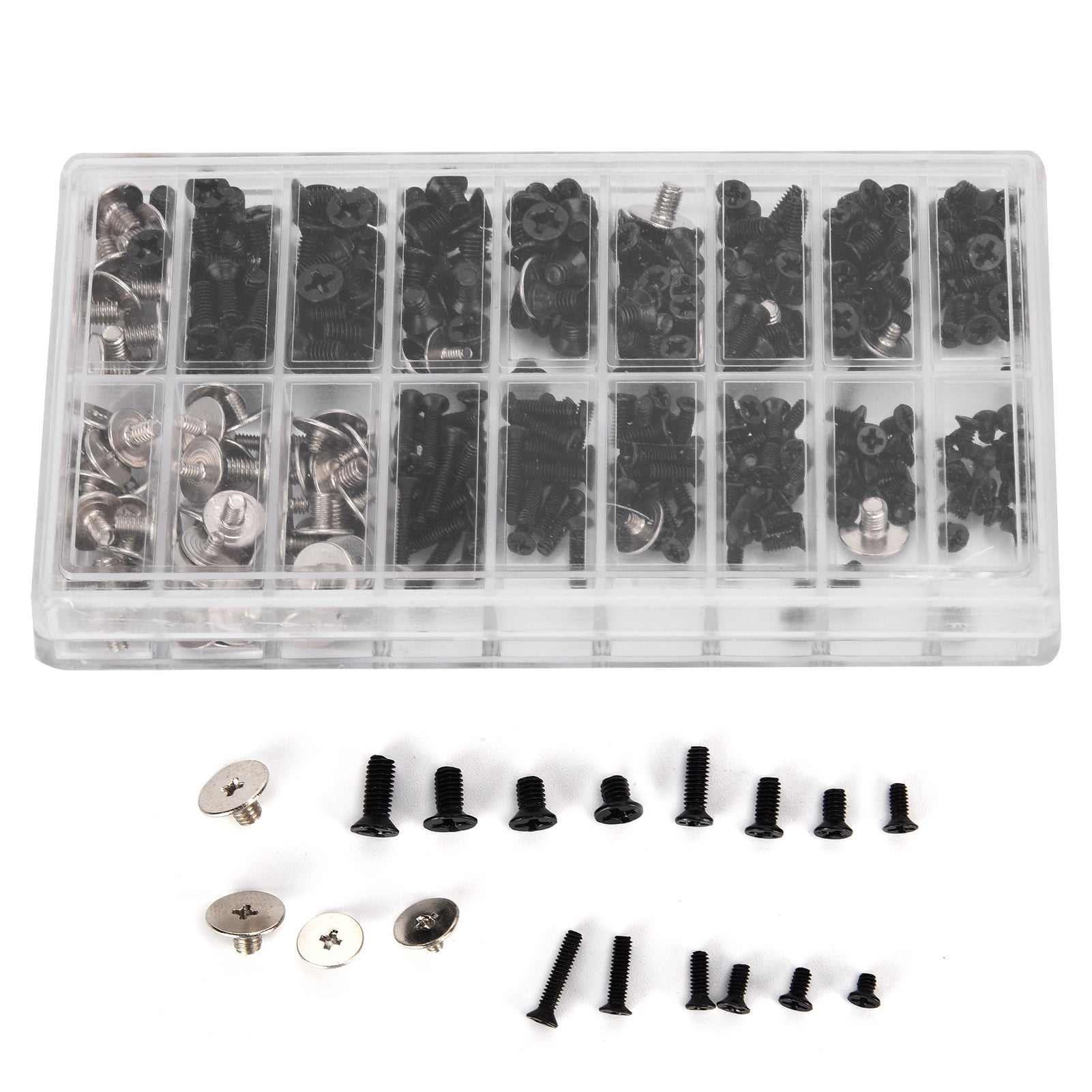 Kit 360 vis PC alliage acier M2‑M3 cruciforme, assortiment maintenance informatique - 6