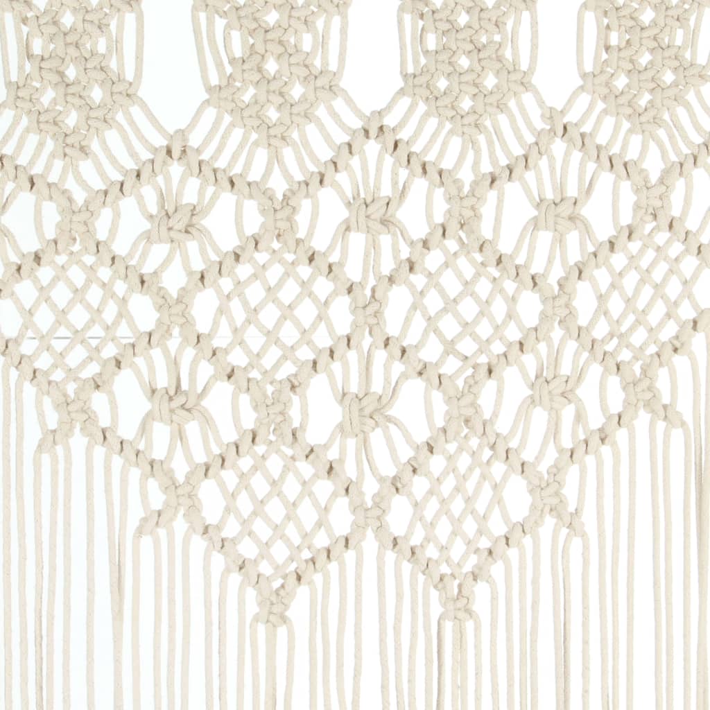 Rideau en macramé 140x240 cm Coton vidaXL - 4