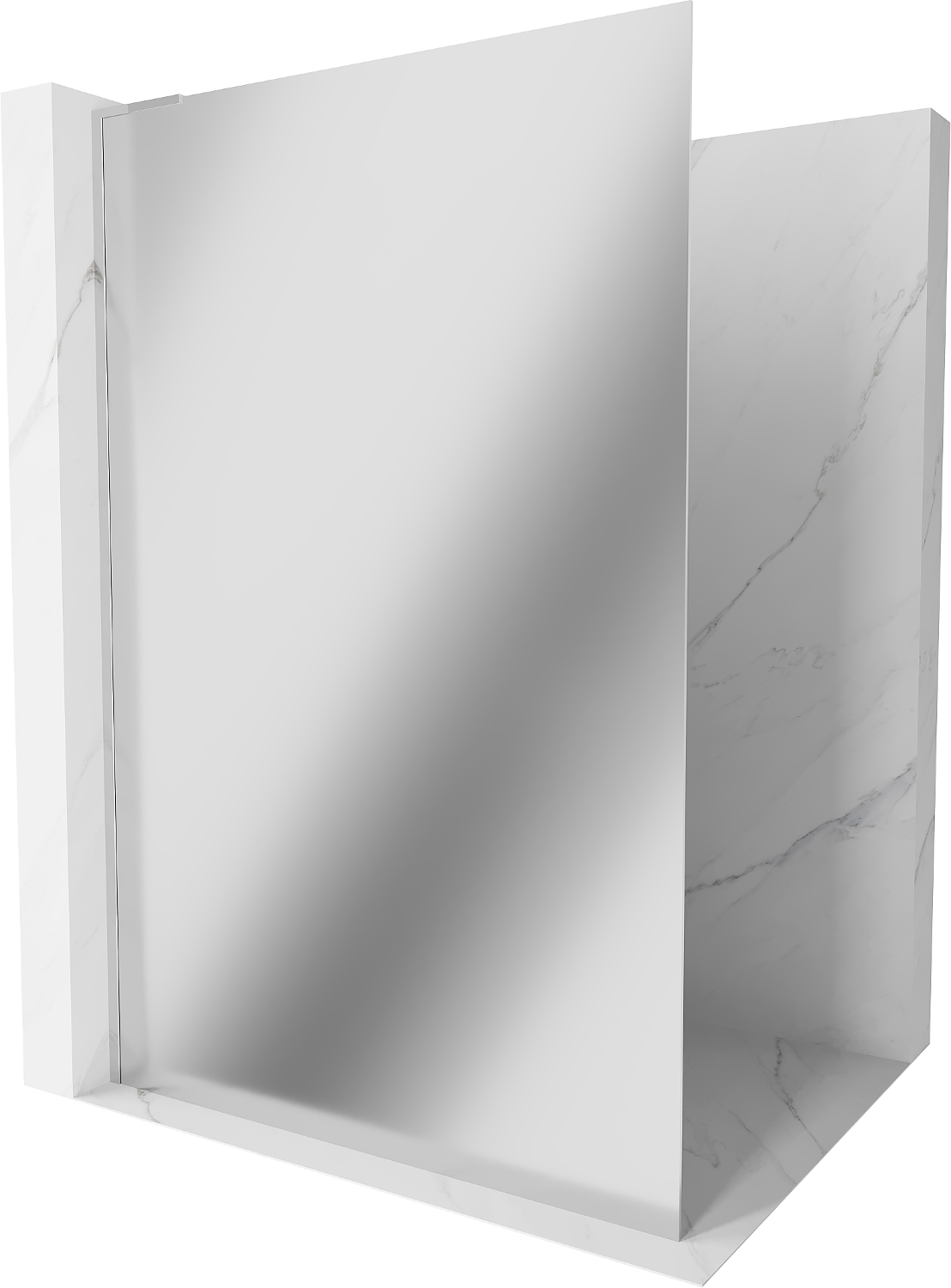 Mexen Kioto L ścianka prysznicowa Walk-in 70 x 200 cm, lustro, chrom - 800-070-103-01-50