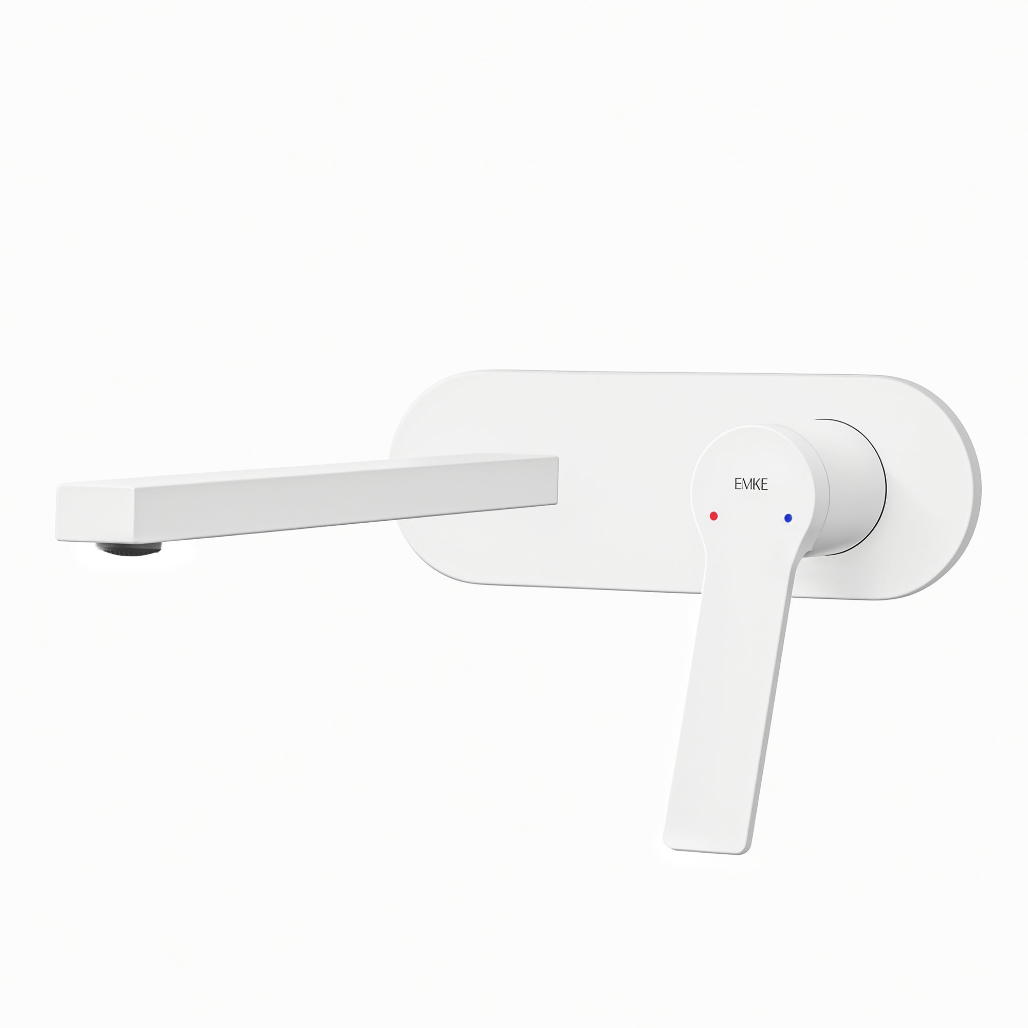 EMKE Bateria umywalkowa ścienna biały matowy bateria podtynkowa umywalkowa