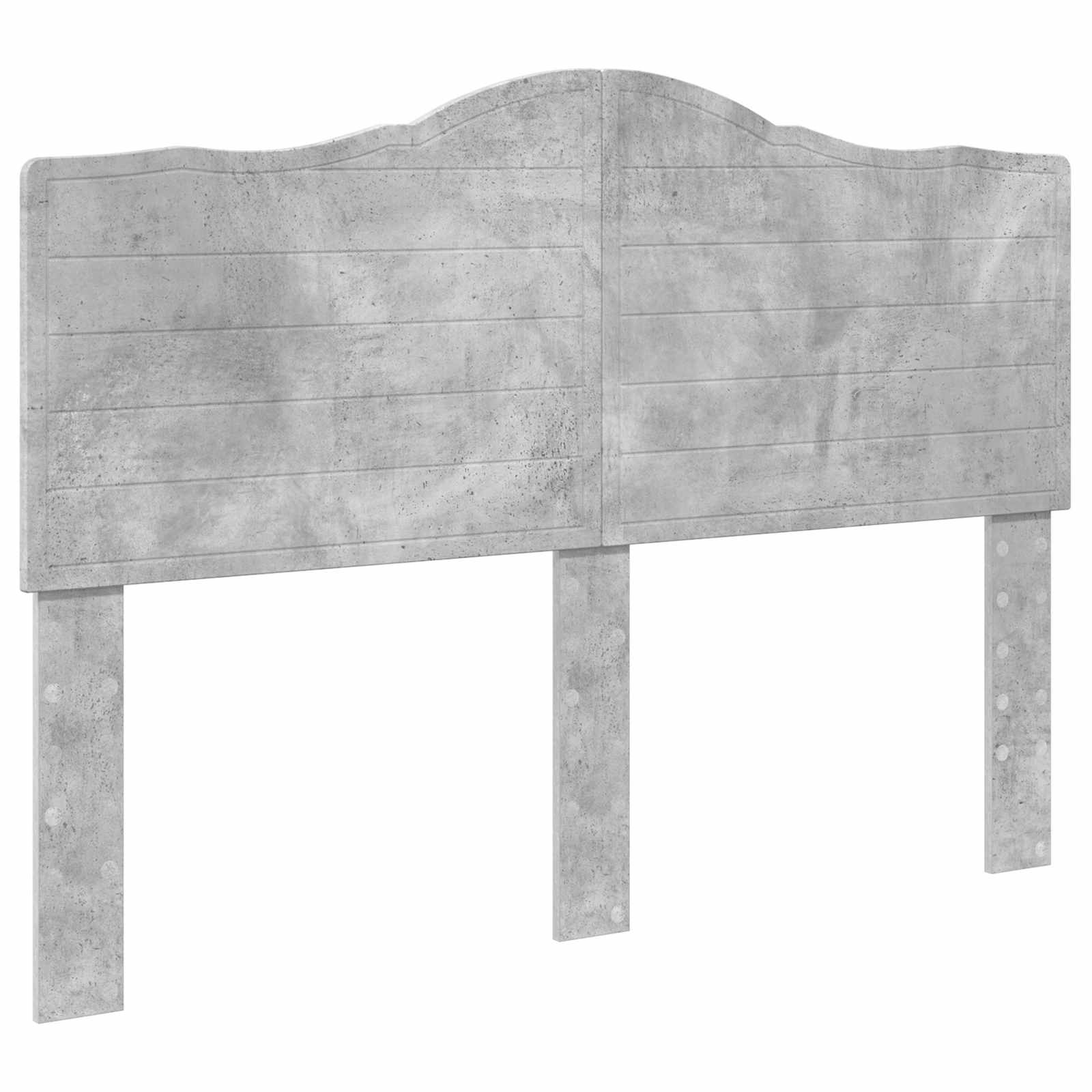 Cadre de lit gris béton 140 x 190 cm en panneau de bois - 7