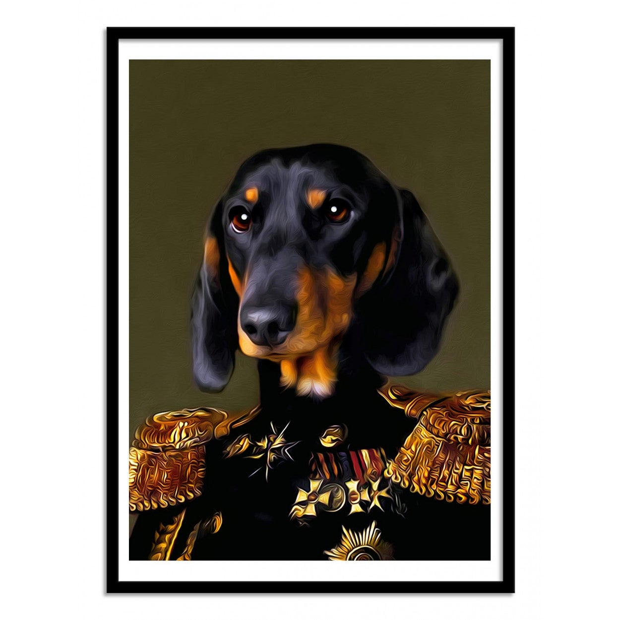 Art-poster - dante - tein lucasson - con marco negro 50 x 70 cm