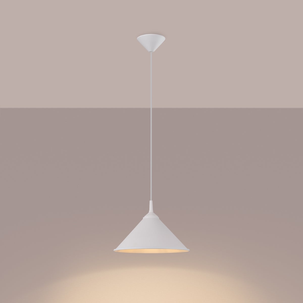 Lampa wisząca PALOA biała LED 3000K - 30x30x76cm Sollux