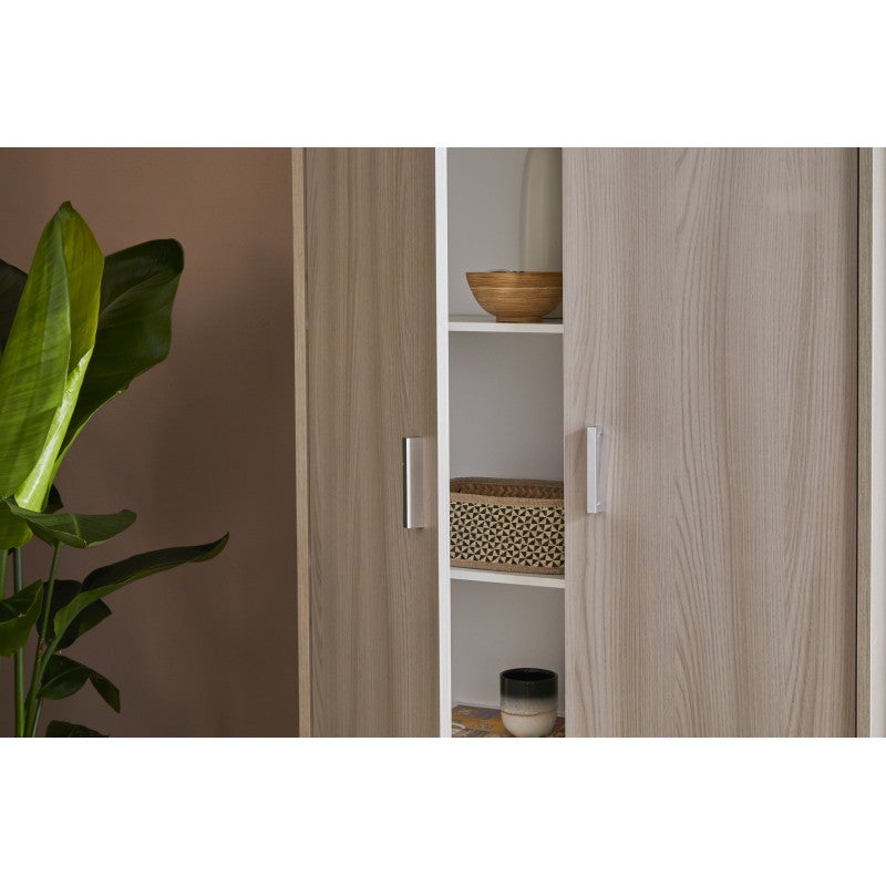 Mobile 2 Ante Specchio 83L x 29P x h190 – Finitura Bianco Fiammato – Sarmog - 7