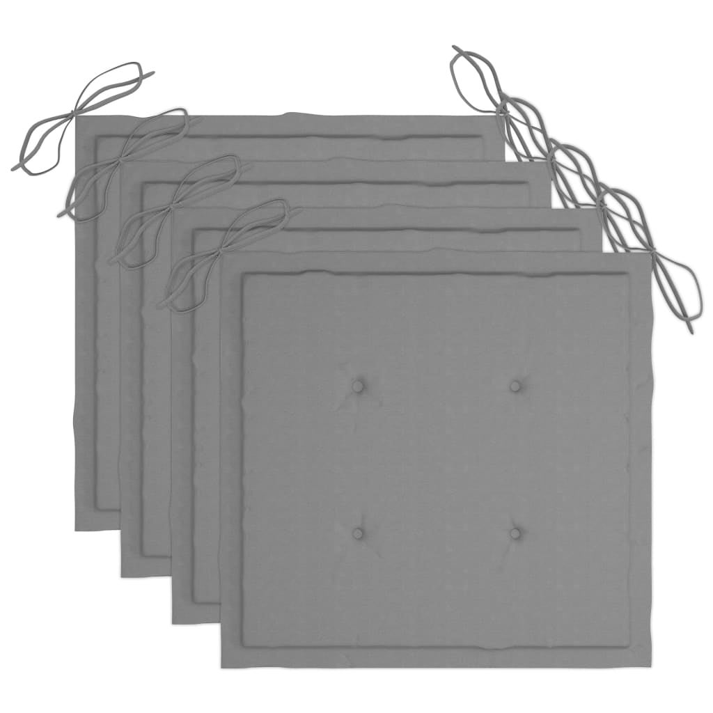 Chaises à dîner d'extérieur 3 pcs avec coussins Acacia massif 28 - 6