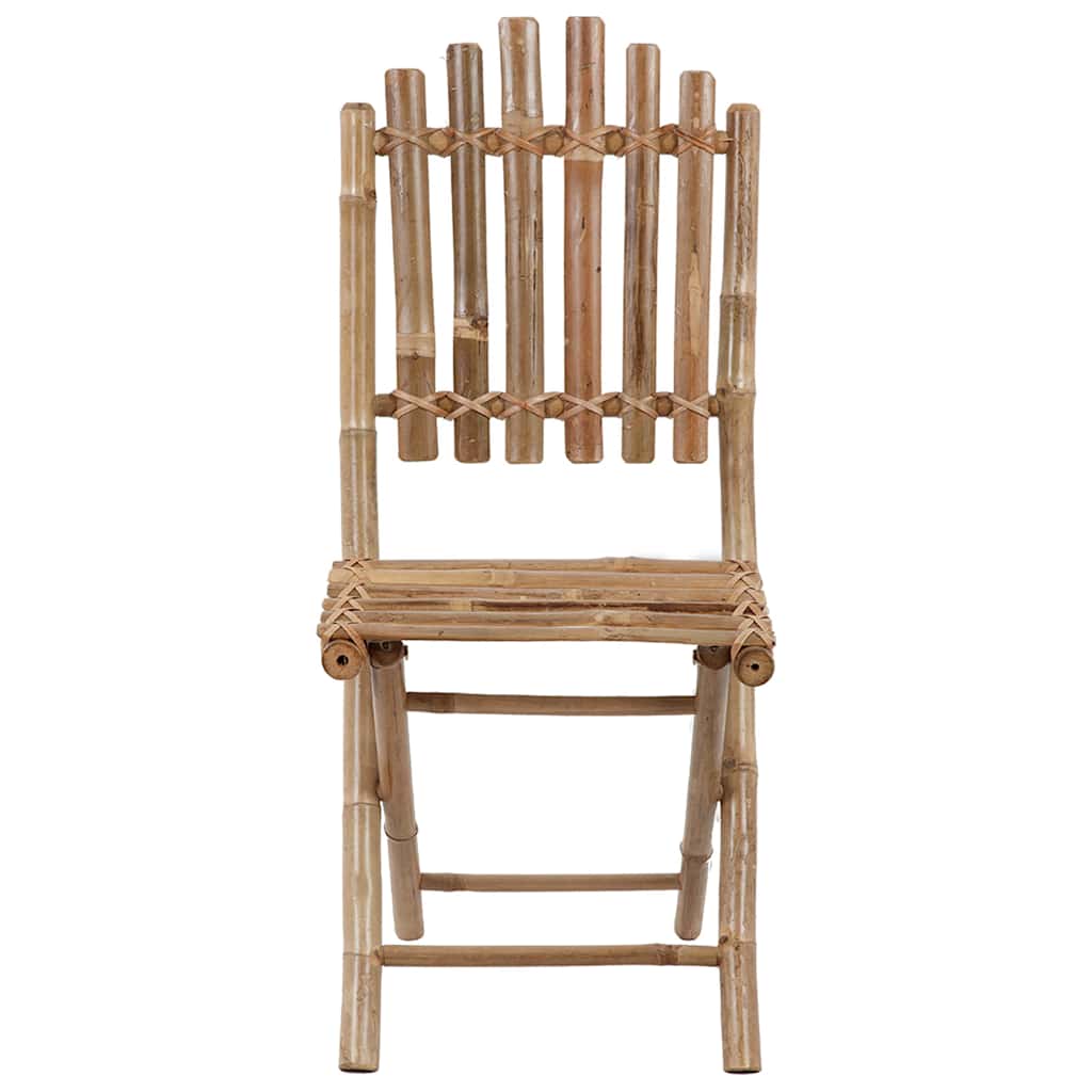 Fauteuil de jardin avec coussin en bambou Rouge - 5
