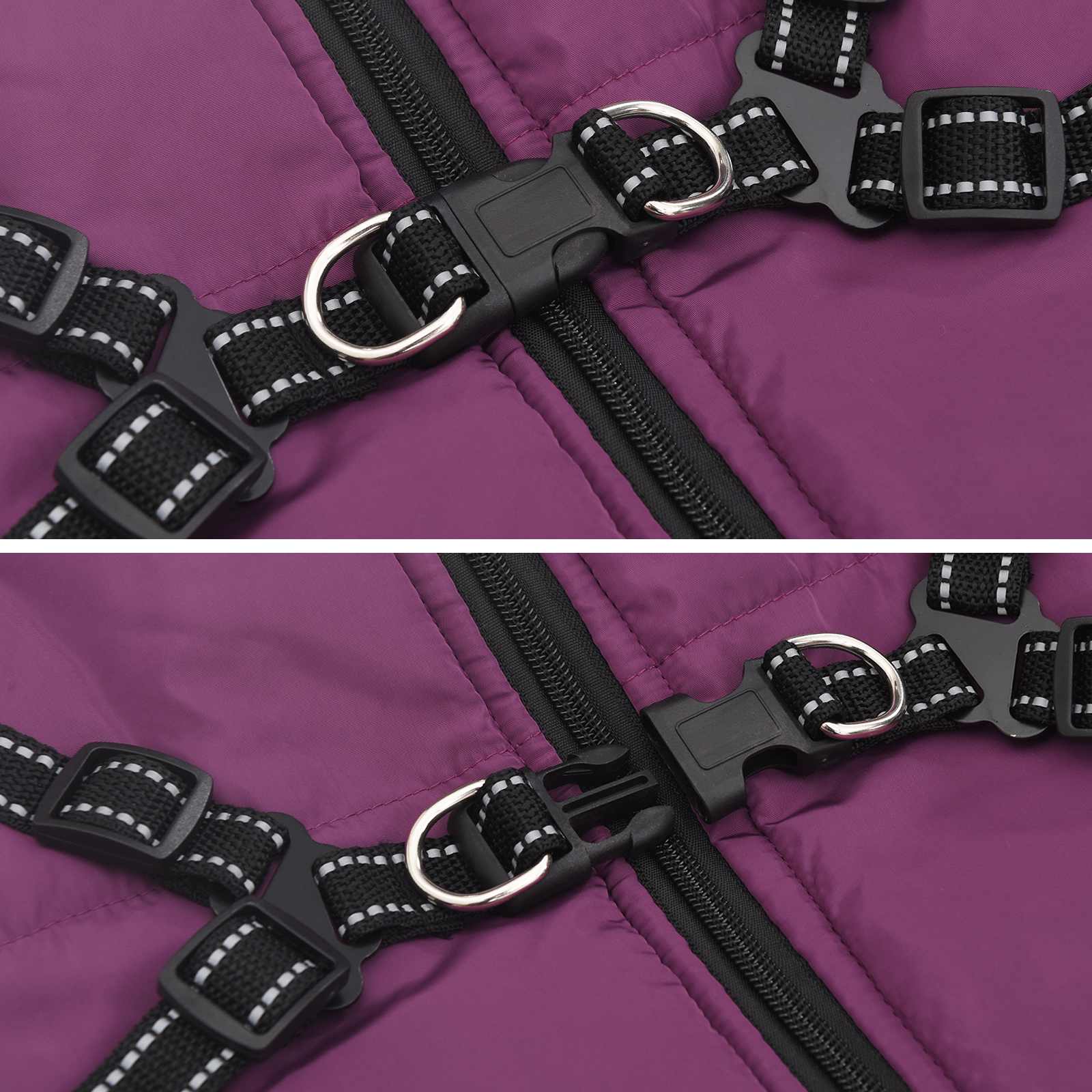 Abrigo para Perros Morado L44 Vellón y poliéster vidaXL - 6