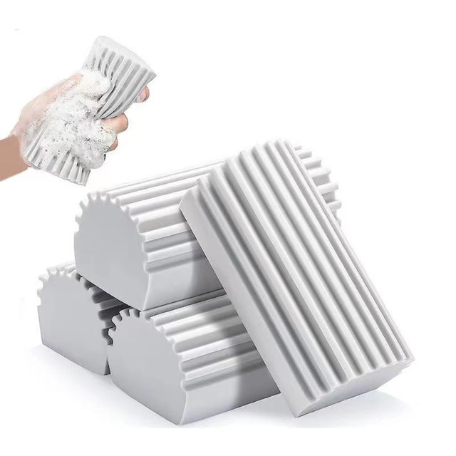Juego de 4 esponjas de limpieza reutilizables para limpiar zócalos, rejillas de ventilación, persianas, ventiladores de techo, etc.