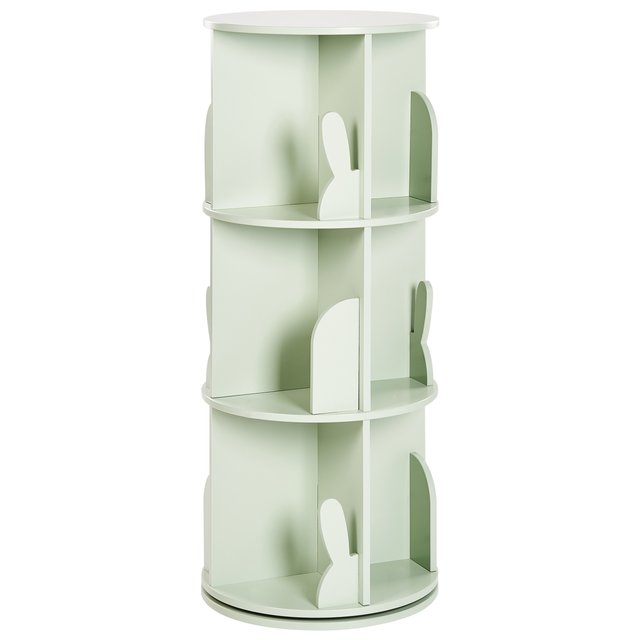 Libreria Girevole A 360° Con 2 Ripiani - Bianco, Per Libri E Oggetti - Foto 10