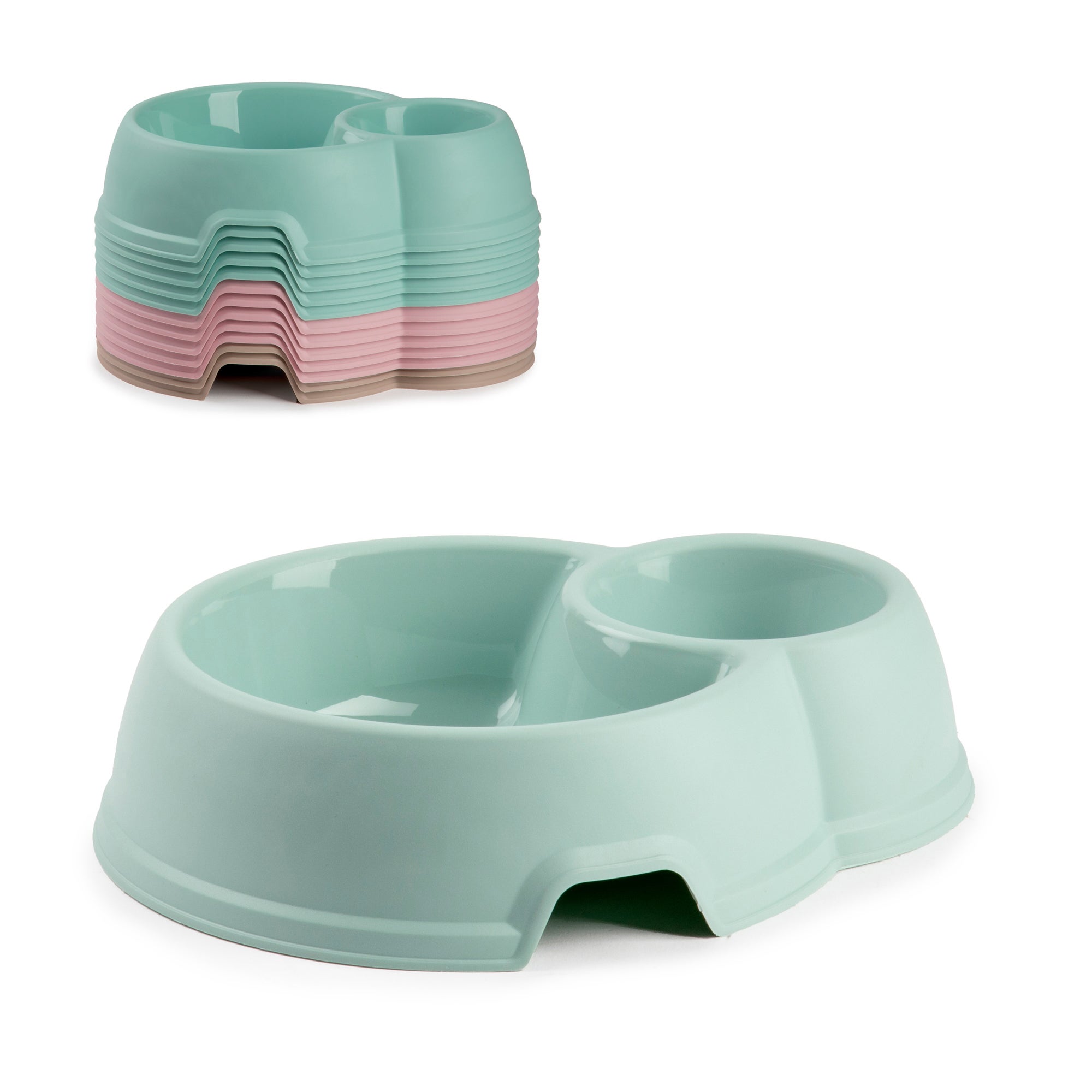 Set di 4 ciotole in ceramica verde acqua craquelé Frost